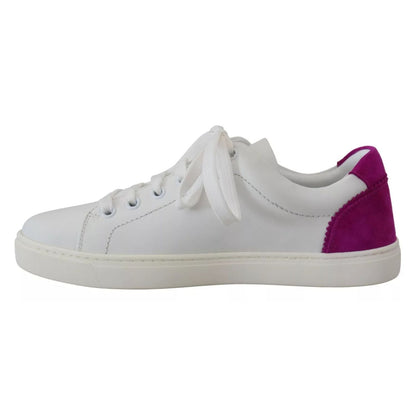 Dolce & Gabbana White Classic Sneakers Women Leather Shoes