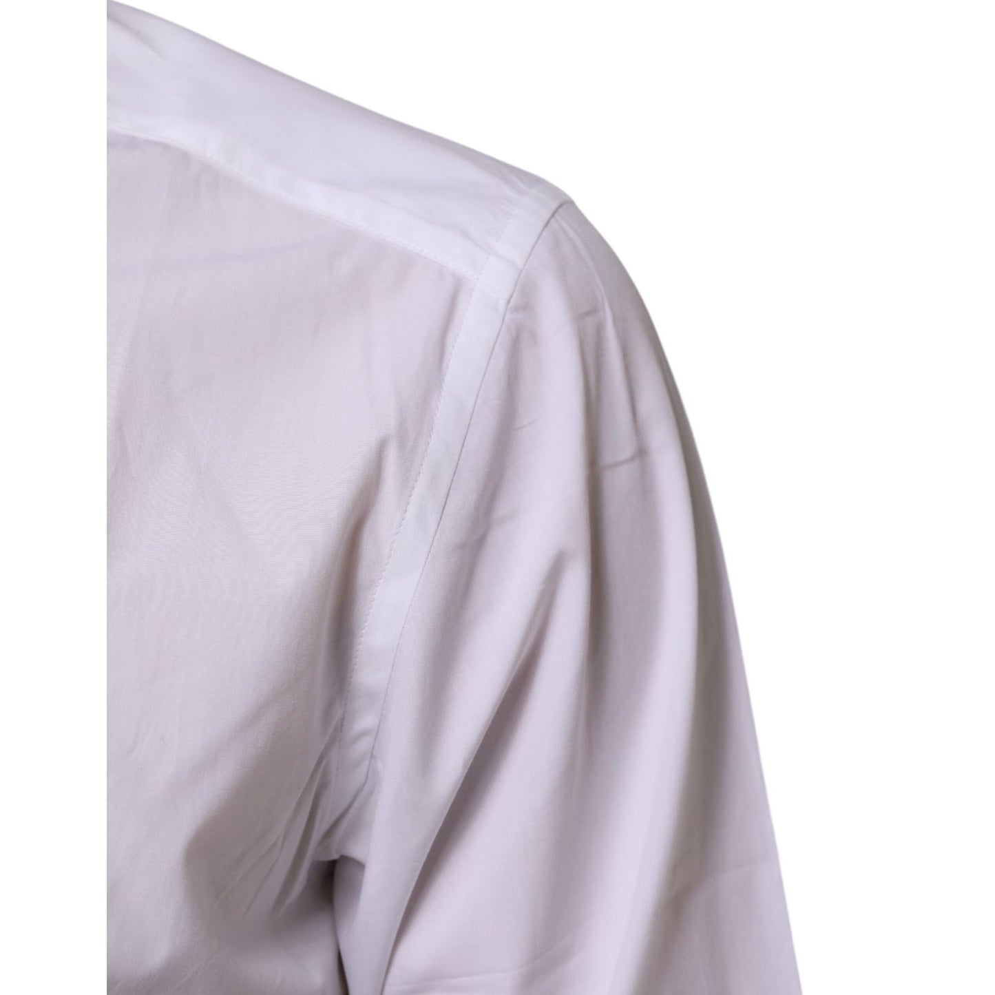 Dolce & Gabbana White Cotton Slim Fit Dress Formal Men Shirt