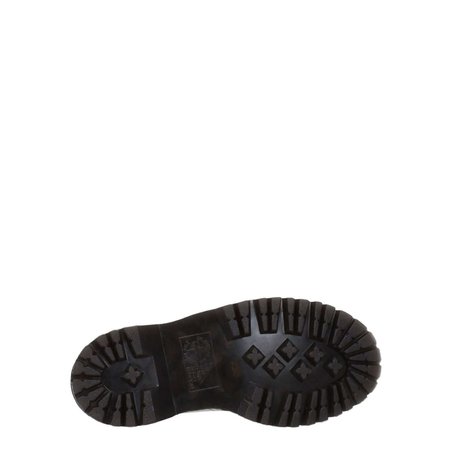 Sole view of Dr. Martens Gray Leather Oxfords And Derbies with rubber tread.