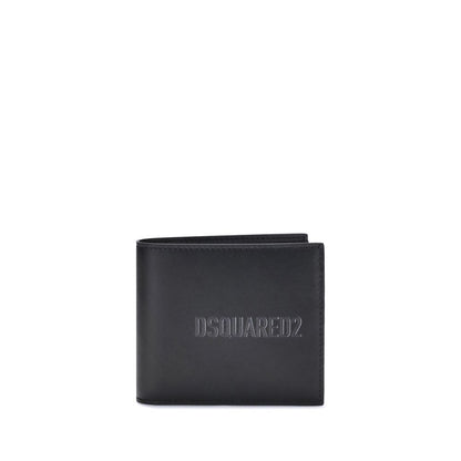 Dsquared² Black Calf Leather Bos Taurus Wallet
