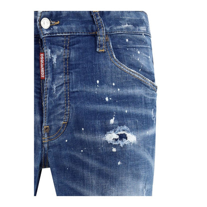Dsquared² Blue Cotton Slim Fit Jeans