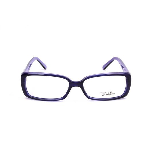 Emilio Pucci Purple Plastic Frames with clear lenses and signature logo on temple, model EP2661514, size 53/15/130 mm.