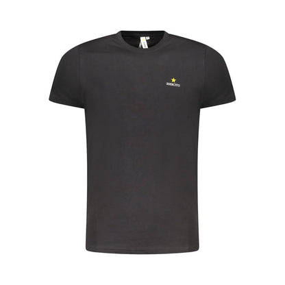 Esercito 1659 Black Cotton T-Shirt with logo print, short sleeve, crew neck, aviation style