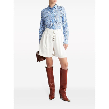 Etro Shirts Clear Blue Shirts