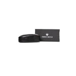 Frankie Morello Black Metallic Unisex Frame eyeglasses case and box