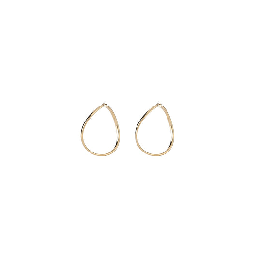 GUESS JEWELS JEWELRY Mod. JUBE04197JWYGT-U gold hoop earrings displayed on white background