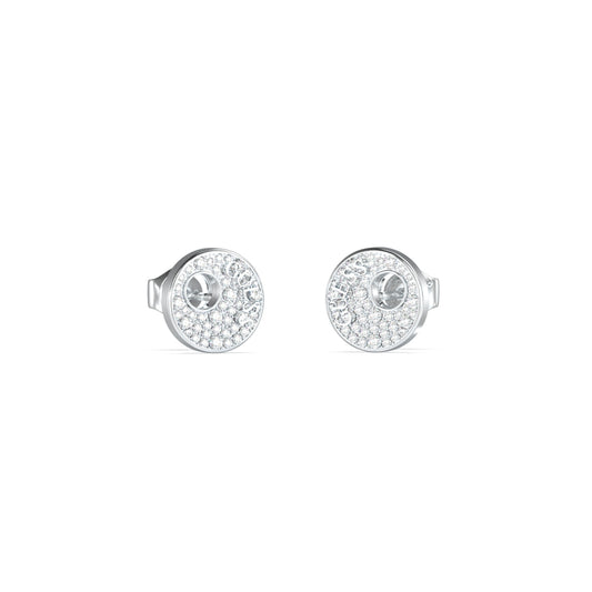 GUESS JEWELS JEWELRY Mod. JUBE05225JWRHT-U stylish round earrings with sparkling stones