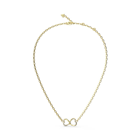 GUESS JEWELS JEWELRY Mod. JUBN04616JWYGT-U gold necklace with infinity charm.