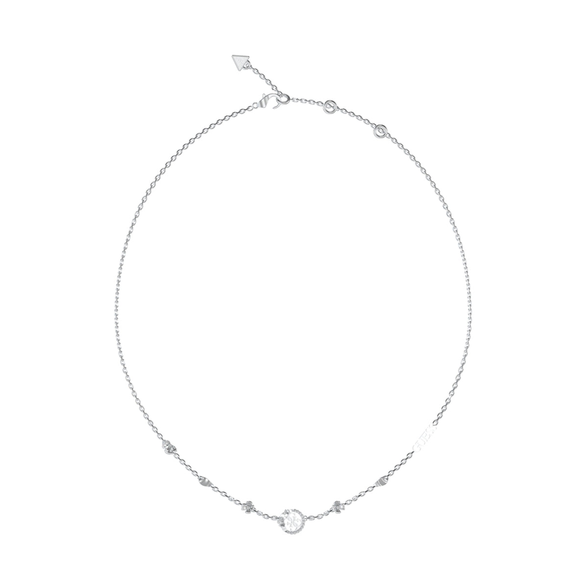 GUESS JEWELS JEWELRY Mod. JUBN05038JWRHT-U elegant necklace with delicate chain and crystal accents