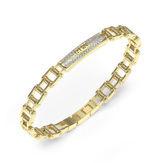GUESS JEWELS JEWELRY Mod. JUMB04414JWYGT-U gold bracelet with crystal accents