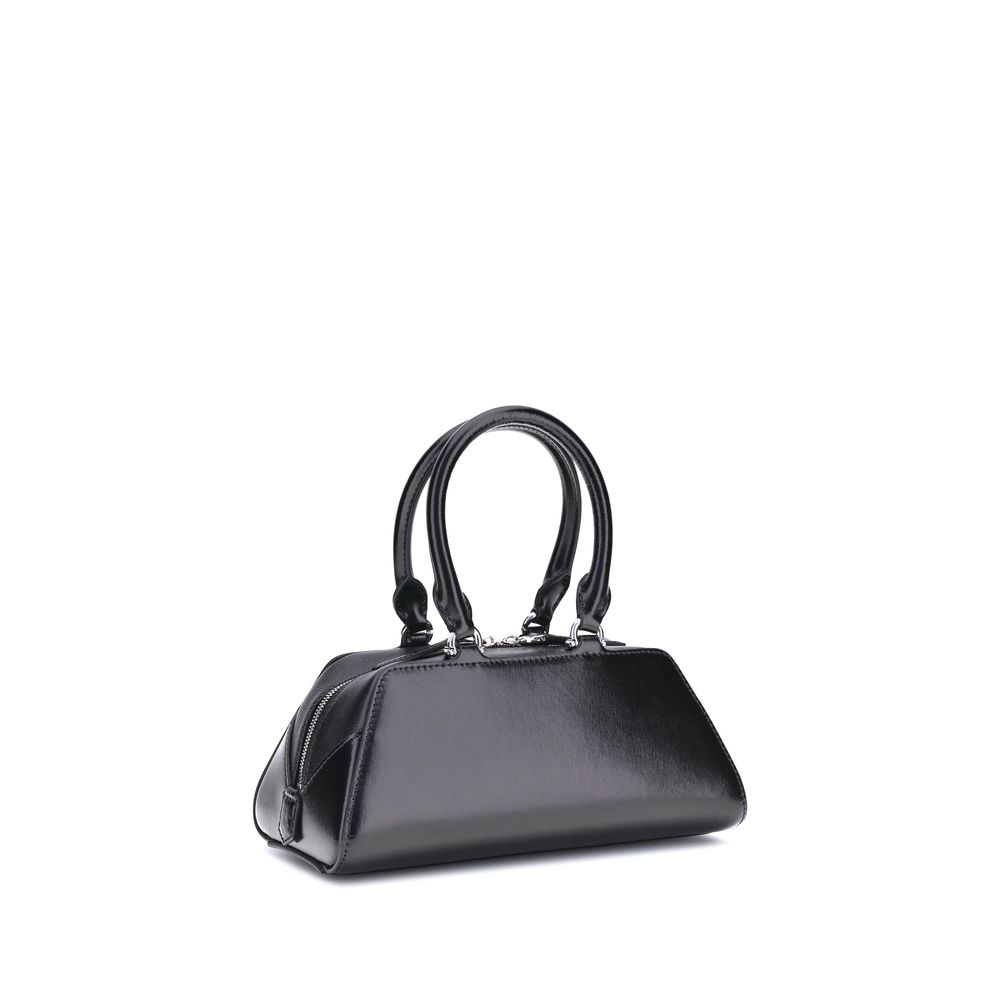 Front view with bag zipped and handles upright.