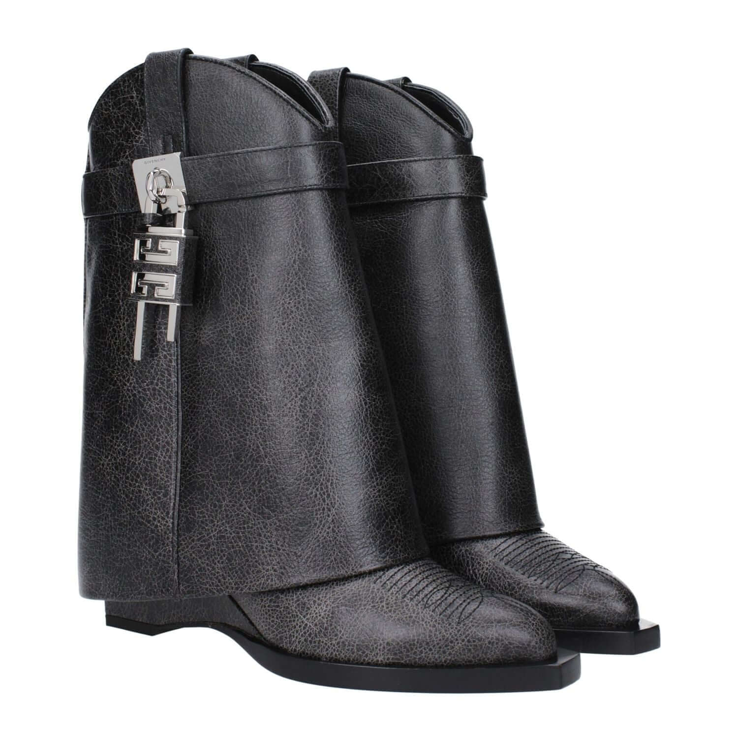Givenchy Black Leather Ankle Boots