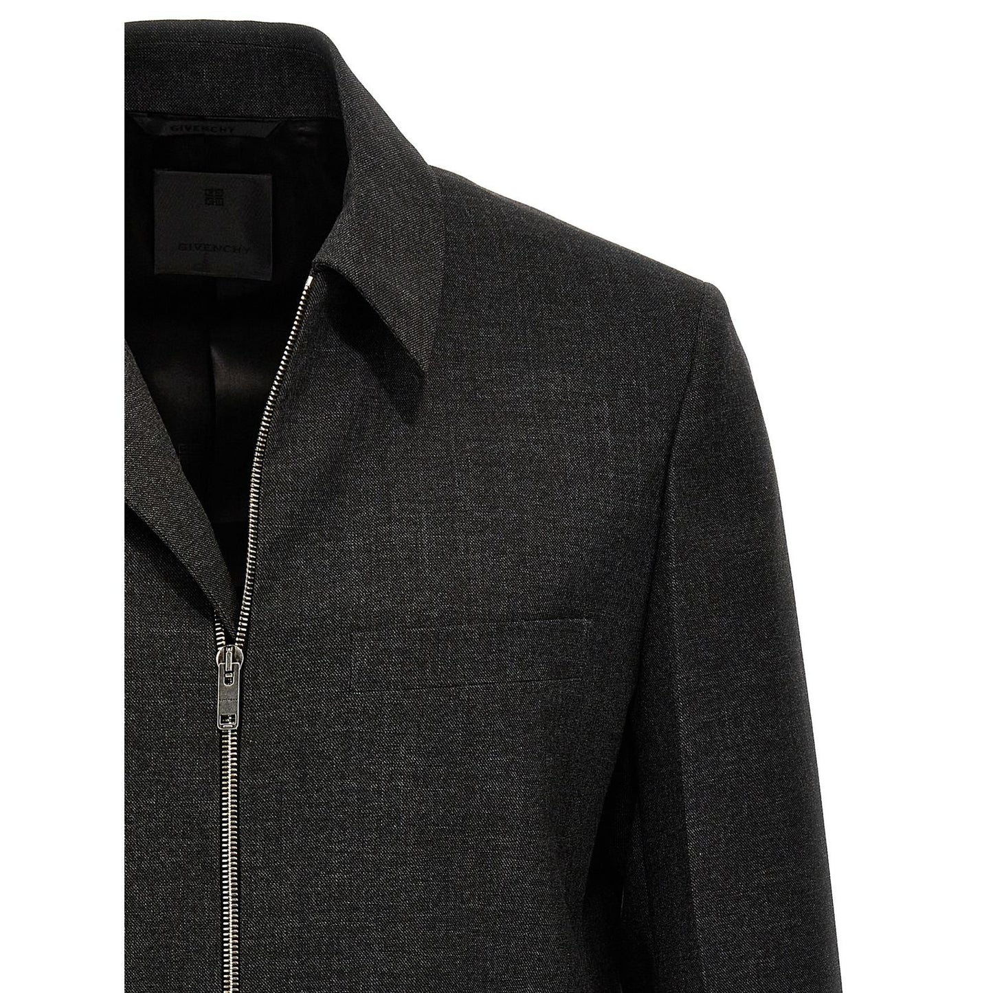 Givenchy Gray Virgin Wool Jacket