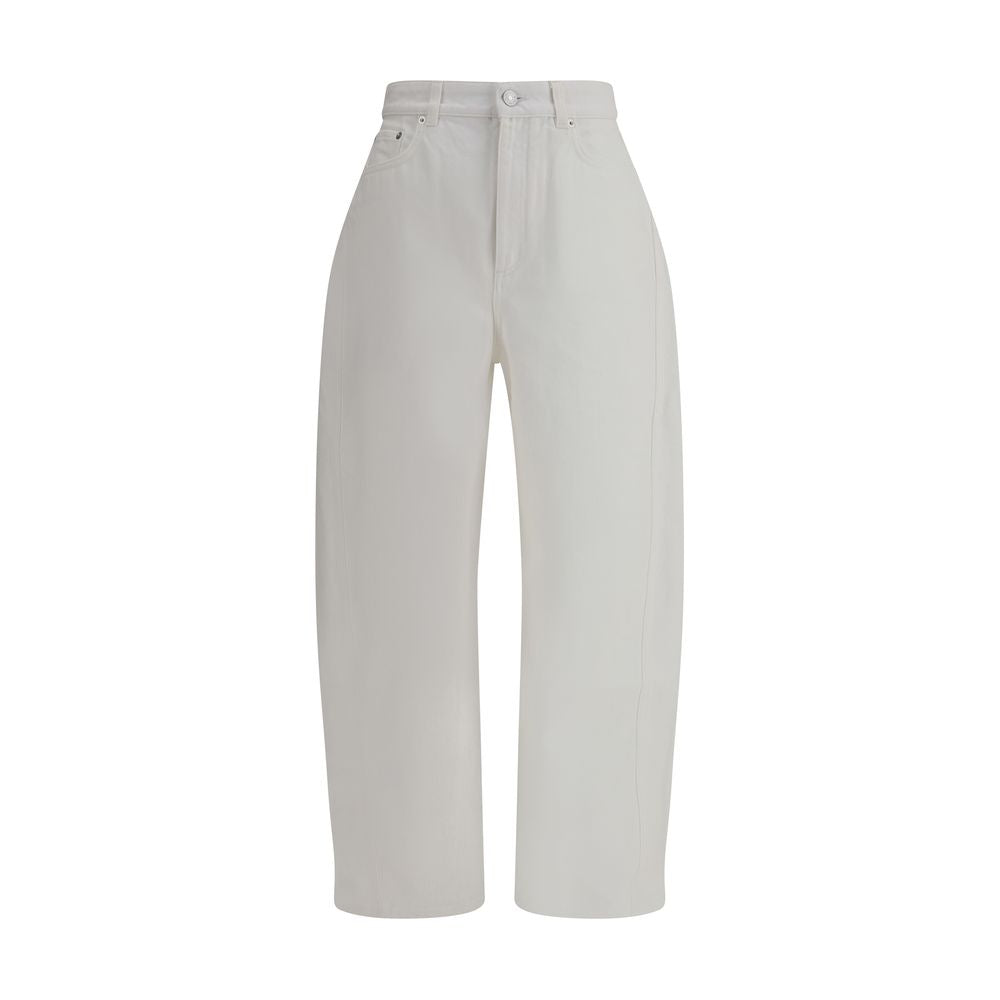 Elegant Givenchy White Cotton Jeans Denim with classic five-pocket design and a bold, contemporary style for AW25 season.