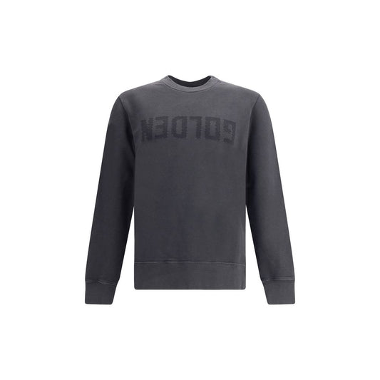 Golden Goose Logoed Sweatshirt with ribbed crew neck and monogram detail, featuring a stylish monochrome design.