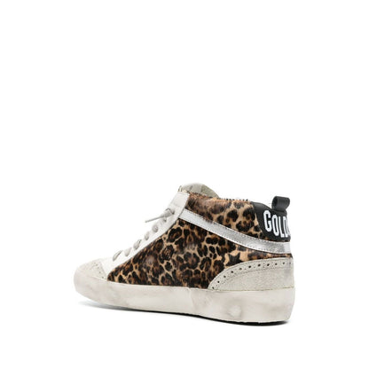 Golden Goose Mid Star Leo ponyskin shoe with star and comma Sneakers