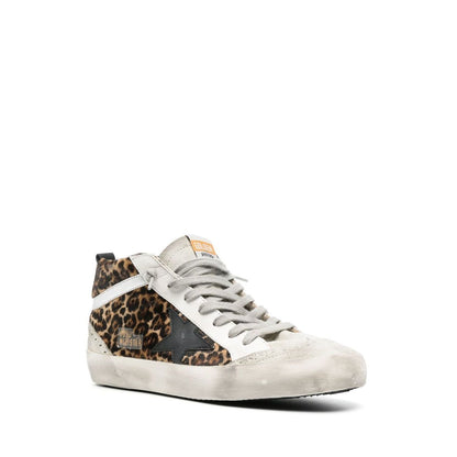 Golden Goose Mid Star Leo ponyskin shoe with star and comma Sneakers