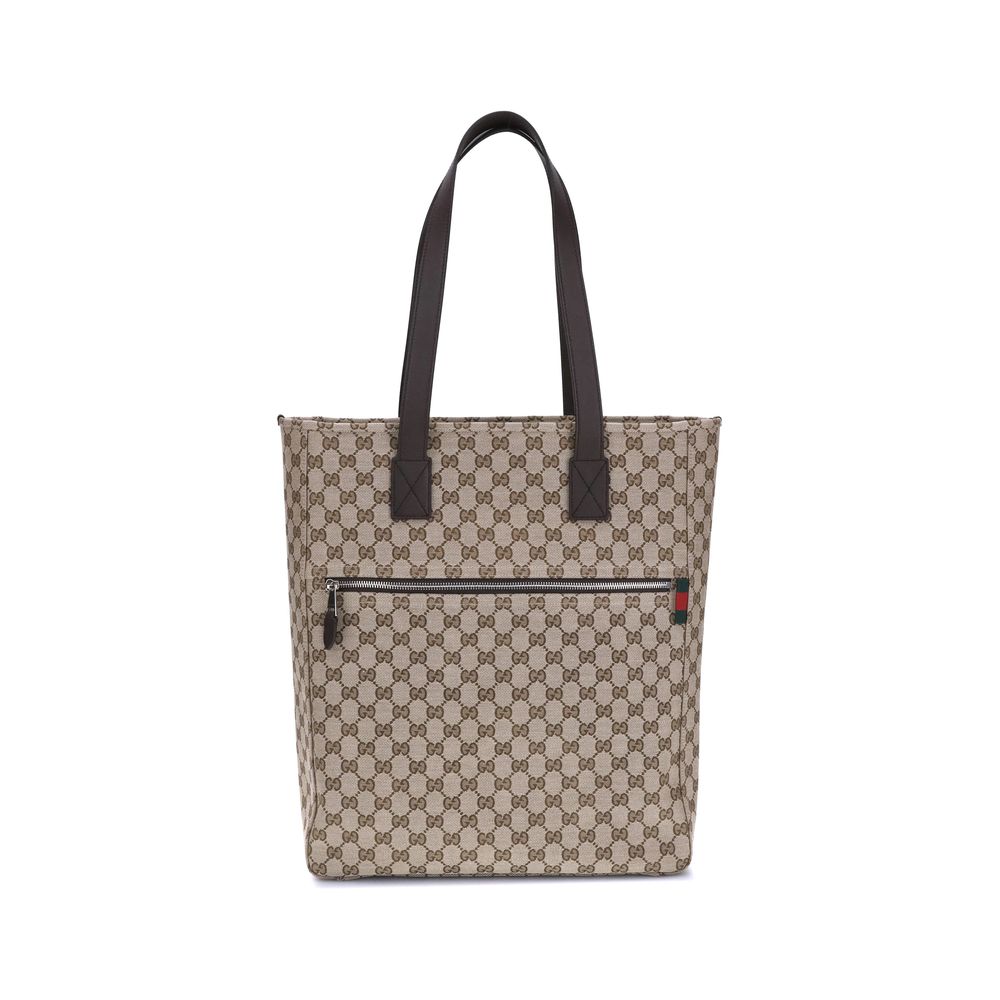 Front view with bag zipped and handles upright.