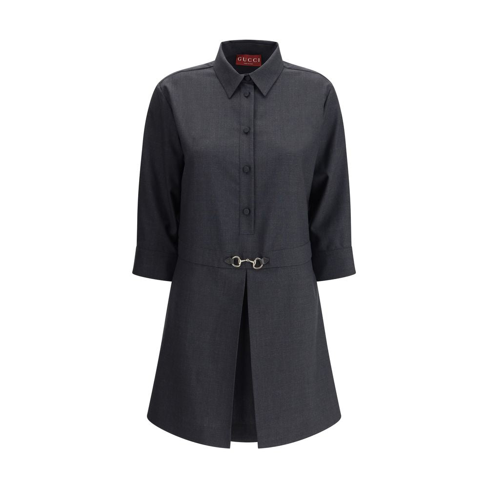 Gucci Gray Wool Casual Dress