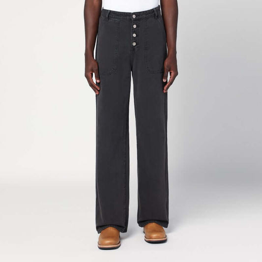 Basketcase Gallery Wide-leg Vintage Black denim pants HENCHFDE/Q_BASKG-VB_310
