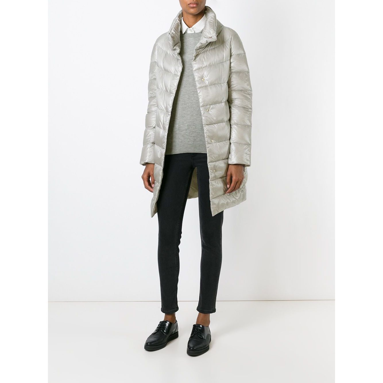 Herno Coats Light Grey Jackets