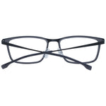 Hugo Boss Gray Men Glasses Frame, full-rim rectangle style, stainless steel, size 56-18-150, includes branded case.
