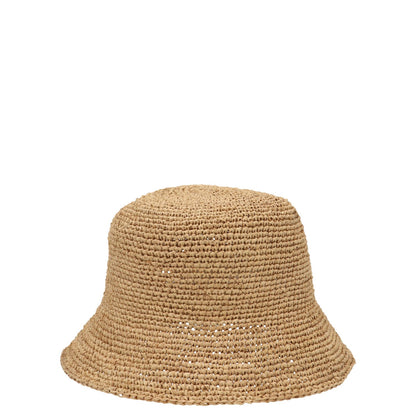 Ibeliv Beige Raffia Bucket Hat