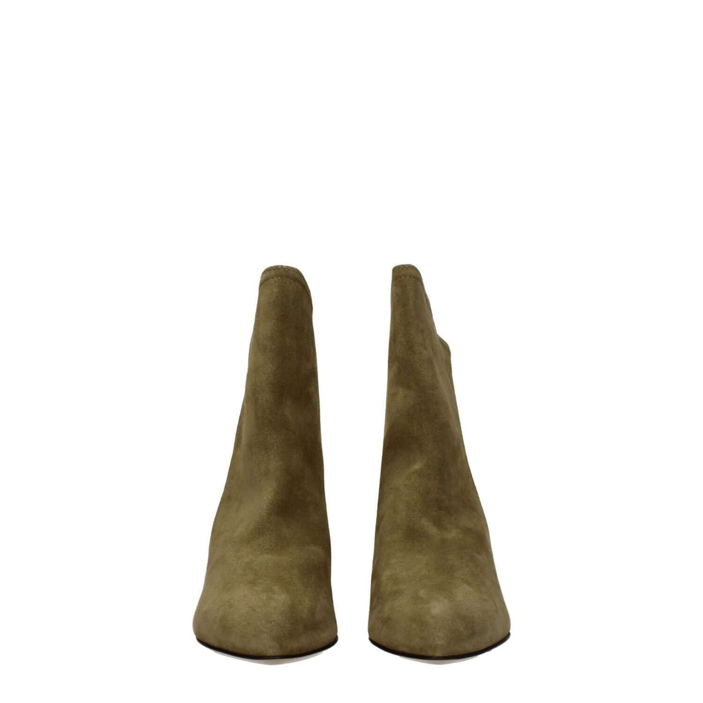 Isabel Marant Gray Leather Ankle Boots with suede finish, pointy toe, and mid heels, MPN BO0024FAA1A32S50TA, new collection, shoe sole leather.