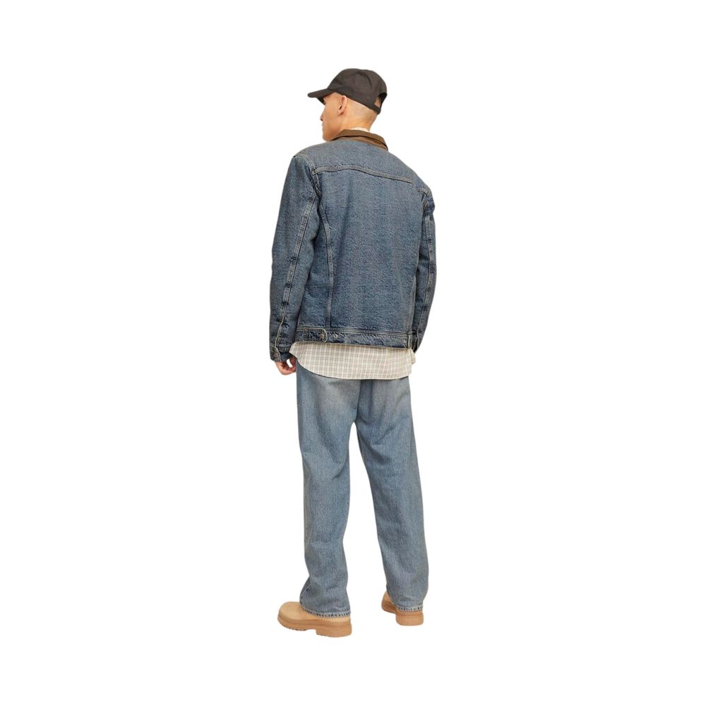 Jack Jones Blue Cotton Denim Jacket