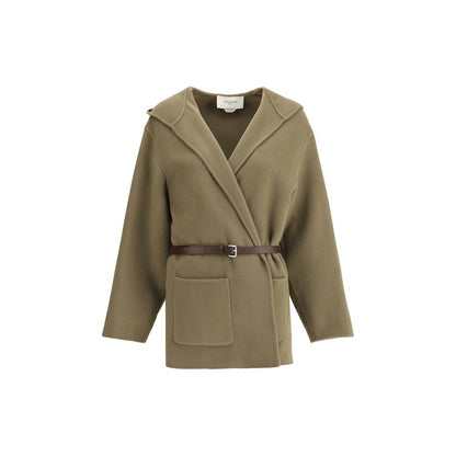 Jacob Cohen Brown Fleece Wool Coat