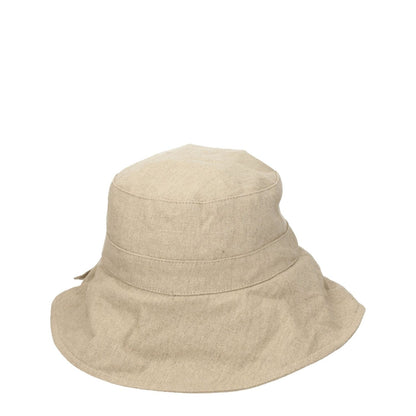 Jacquemus Beige Linen Bucket Hat, 100% linen casual hat, MPN 235AC4481029150, dark beige color, stylish summer accessory.