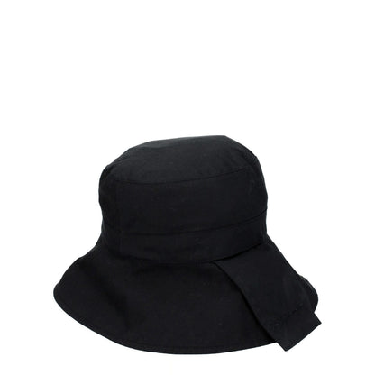 Jacquemus Black Cotton Bucket Hat with vintage effect, casual style, 75% cotton-polyamide composition. MPN: 235AC4485047380.