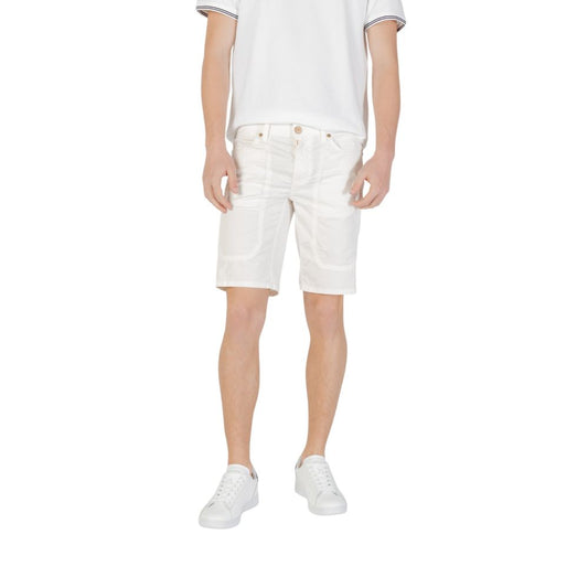 Jeckerson White Cotton Bermuda Shorts