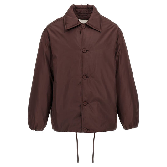 Jil Sander Brown Polyester Full-Length Jacket