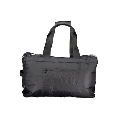 K-WAY Black Polyester Luggage And Travel with zip closure, dual shoulder handles, and multiple pockets for convenient travel.