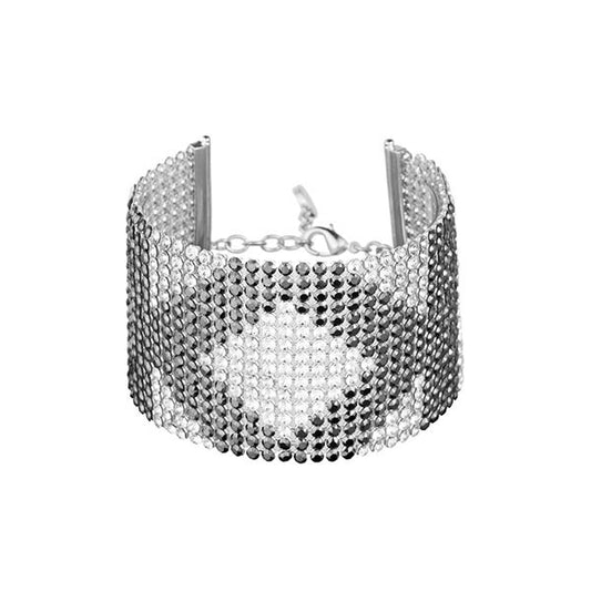 KARL LAGERFELD JEWELS JEWELRY Mod. 5512203 silver bracelet with diamond pattern