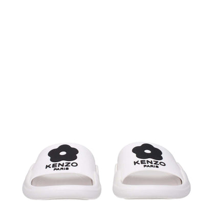 Kenzo White Cotton Slippers