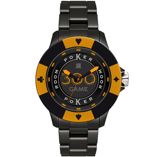 LIGHT TIME Mod. POKER - Black / Orange