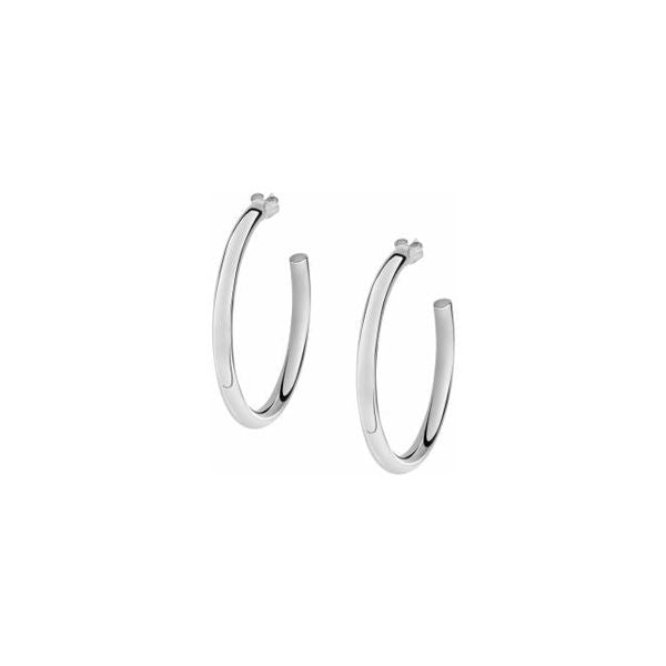 Silver hoop earrings from LA PETITE STORY JEWELRY Mod. LPS01AQB14 collection