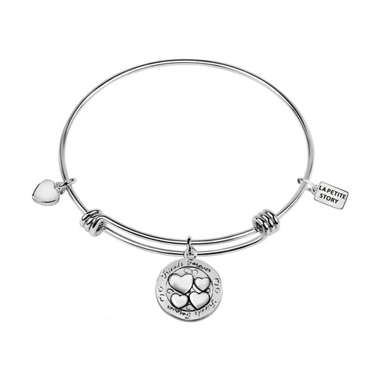 LA PETITE STORY JEWELRY Mod. LPS05APZ05 silver bracelet with heart and charm details