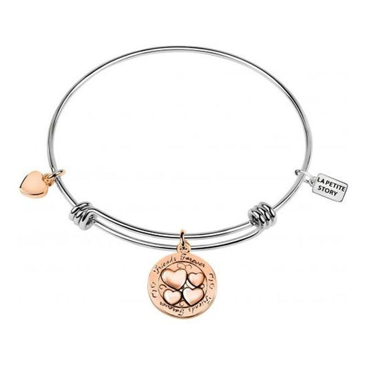 LA PETITE STORY JEWELRY Mod. LPS05APZ06 bracelet with heart and circle charms.