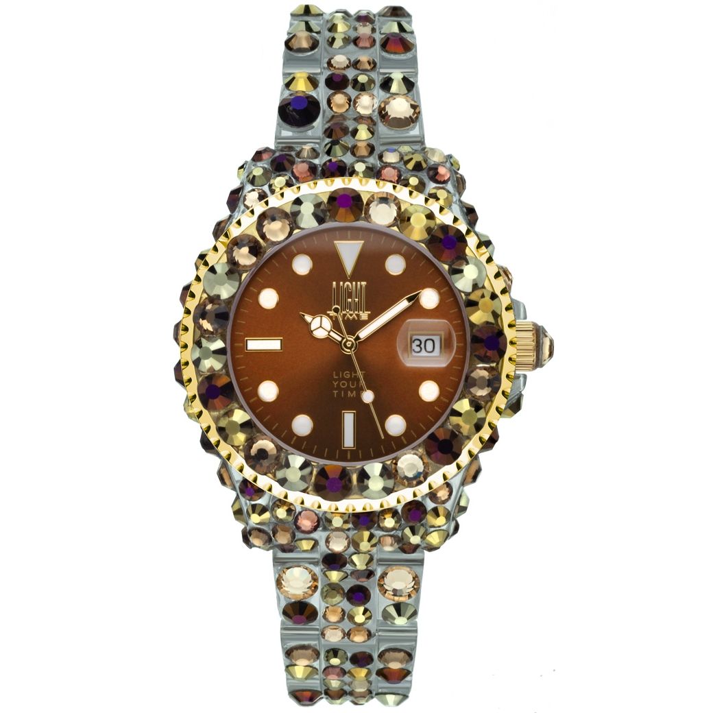 LIGHT TIME Mod. MEDITERRANEO - Full Strass / Brown
