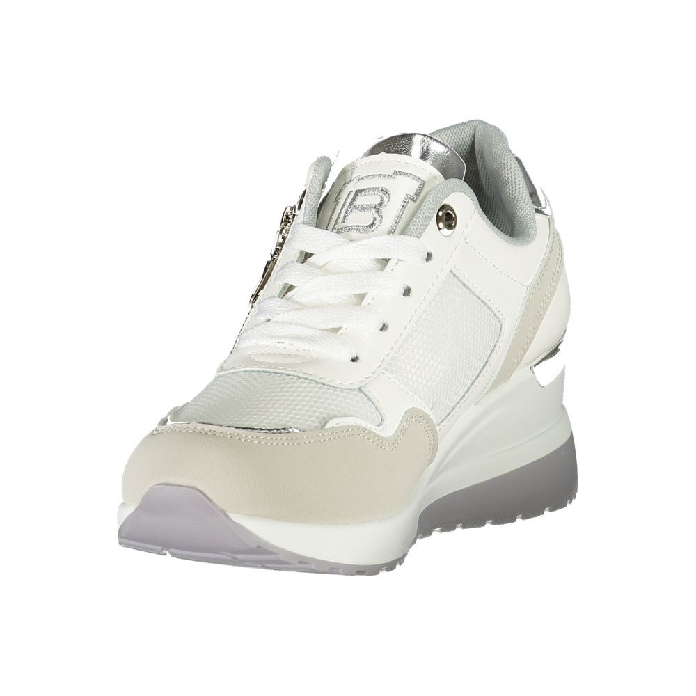 Laura Biagiotti Brown Synthetic Women Sneaker with ergonomic design and contrasting details, featuring a 4 cm heel and removable insole.