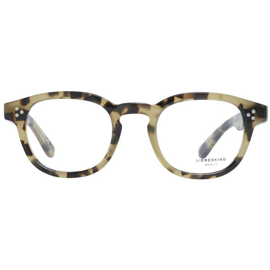 Liebeskind Brown Plastic Frames with clip-on feature, model 110120077746, measures 46/22/135 mm in tortoiseshell design.