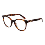 Longchamp Brown Women Glasses Frame with acetate full-rim butterfly style, demo plastic lenses, 53-15-140 size with branded case.