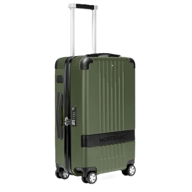 Front view with bag zipped and handles upright.