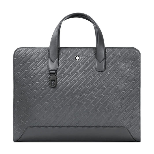 MONTBLANC LEATHER Mod. M GRAM 4810 THIN DOCUMENT CASE in black leather, unisex design, with official packaging.