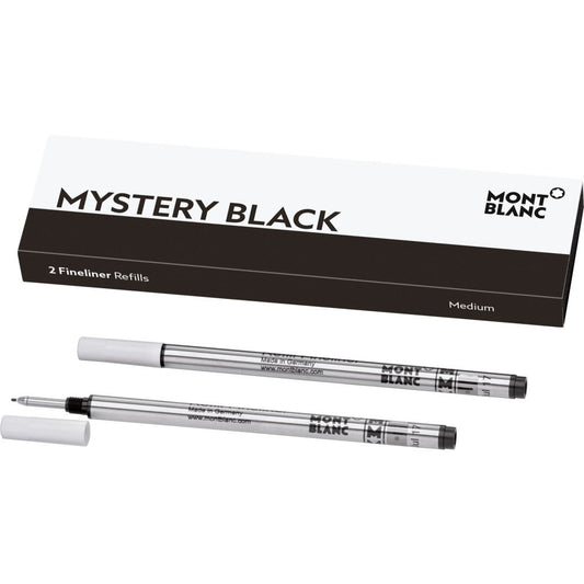 MONTBLANC Mod. MISTERY BLACK - BALLPOINT PEN REFILLS - MEDIUM - 2 PCS 128246