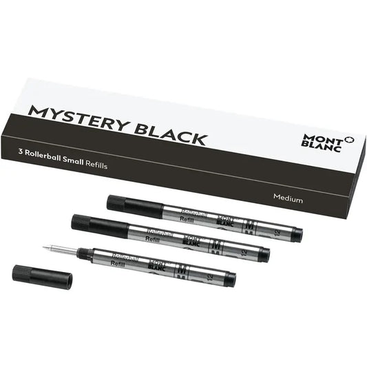 MONTBLANC Mod. MISTERY BLACK - BALLPOINT PEN REFILLS - MEDIUM - 3 PCS 128240