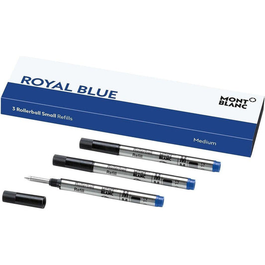 MONTBLANC Mod. ROYAL BLUE - BALLPOINT PEN REFILLS - MEDIUM - 3 PCS 128241